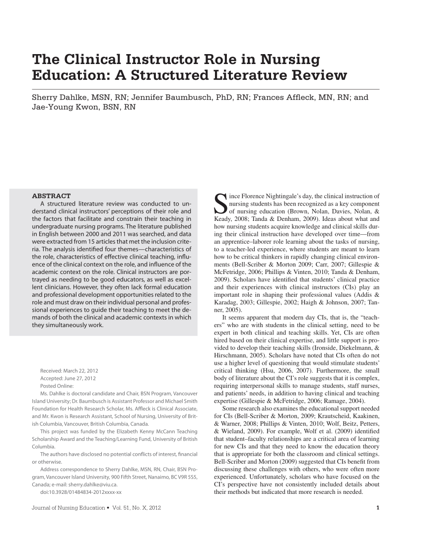 the importance of literature review in nursing
