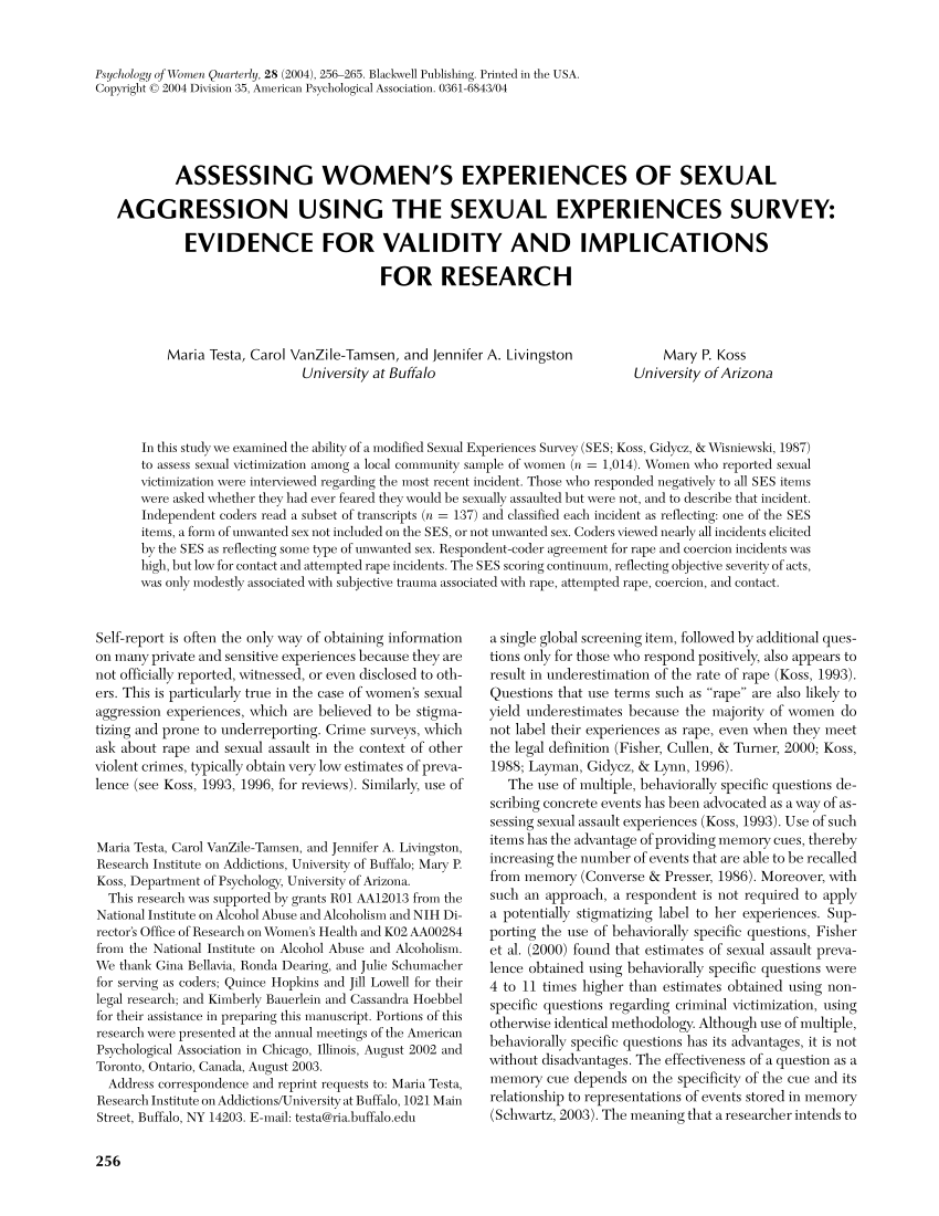 sexual assault research paper