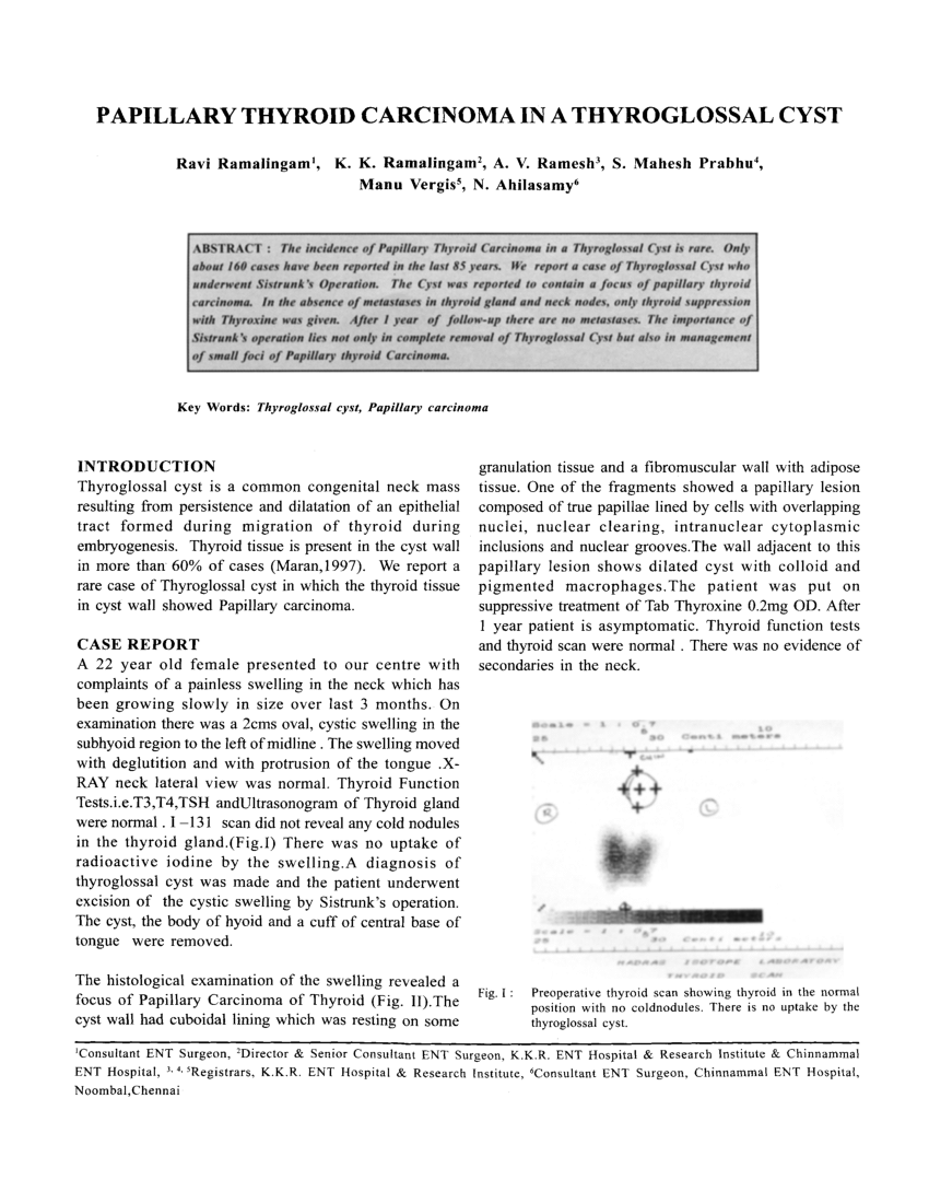 Papillary Thyroid Carcinoma Medicine Notes Thorax Ele