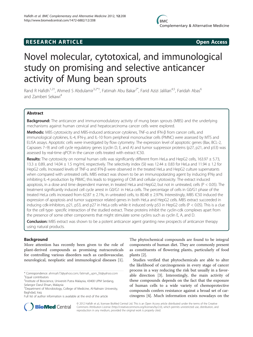 Pdf Novel Molecular Cytotoxical And Immunological Study On