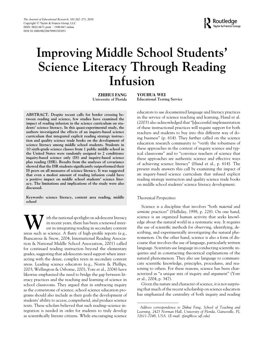 What science tells us about improving middle school