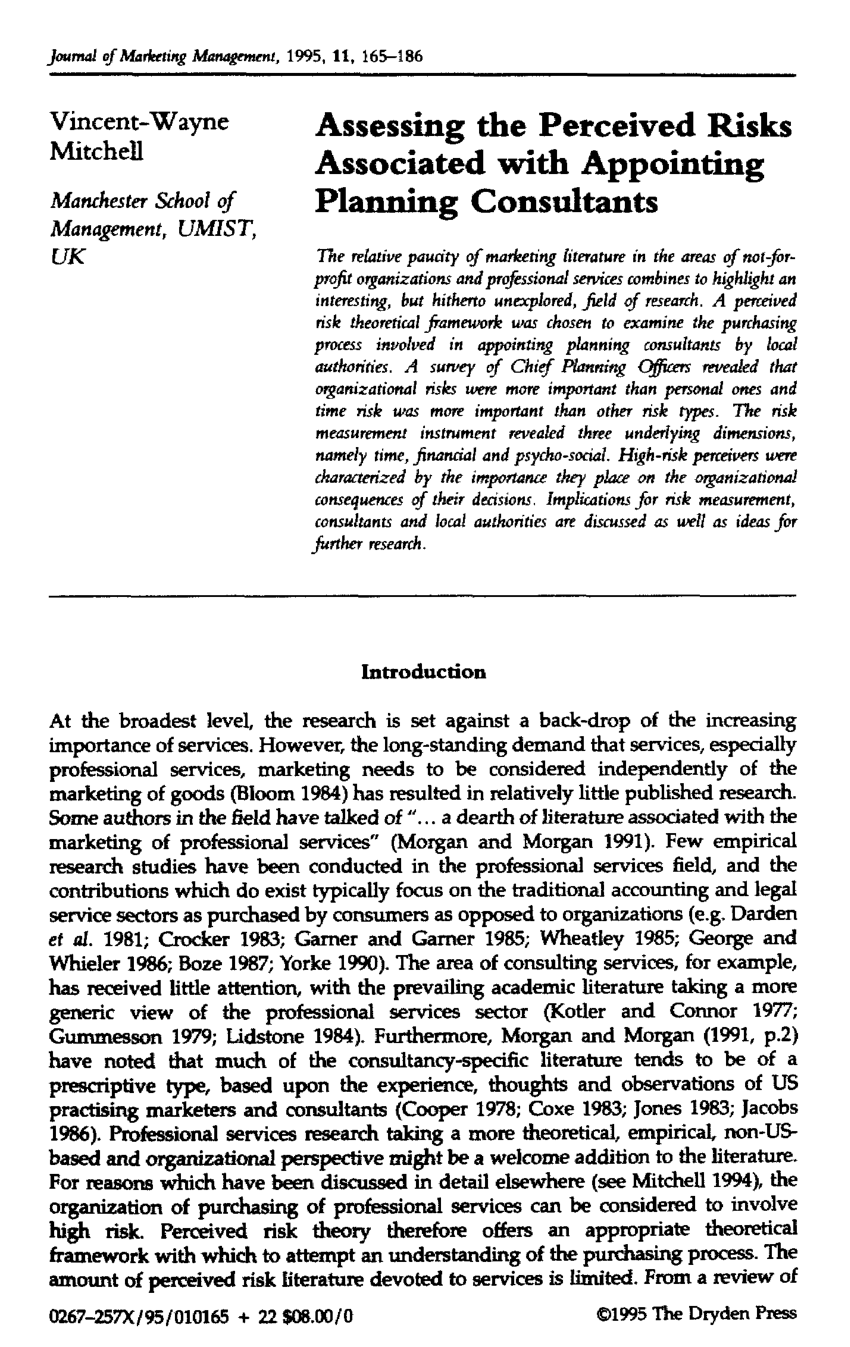 pdf-assessing-the-perceived-risks-associated-with-appointing-planning-consultants