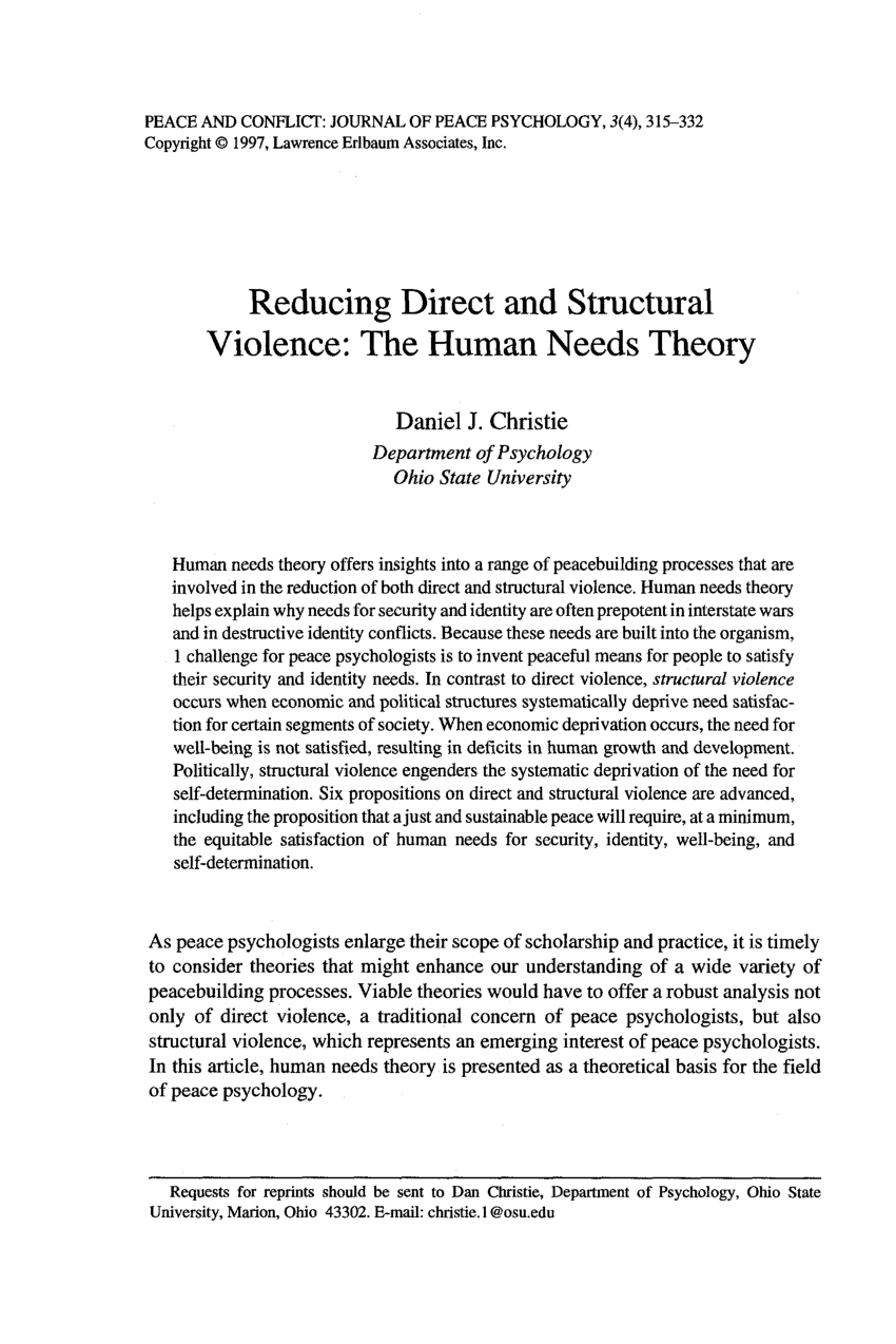 literature review on structural violence