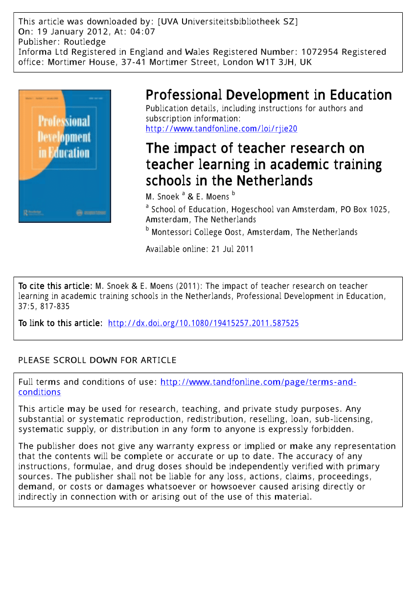 research studies on teacher education