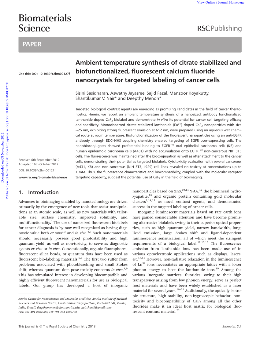 Pdf Ambient Temperature Synthesis Of Citrate Stabilized And