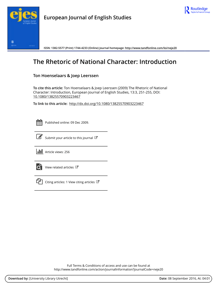 Chapter 1 Enmity, Identity, Discourse: Imagology and the State in