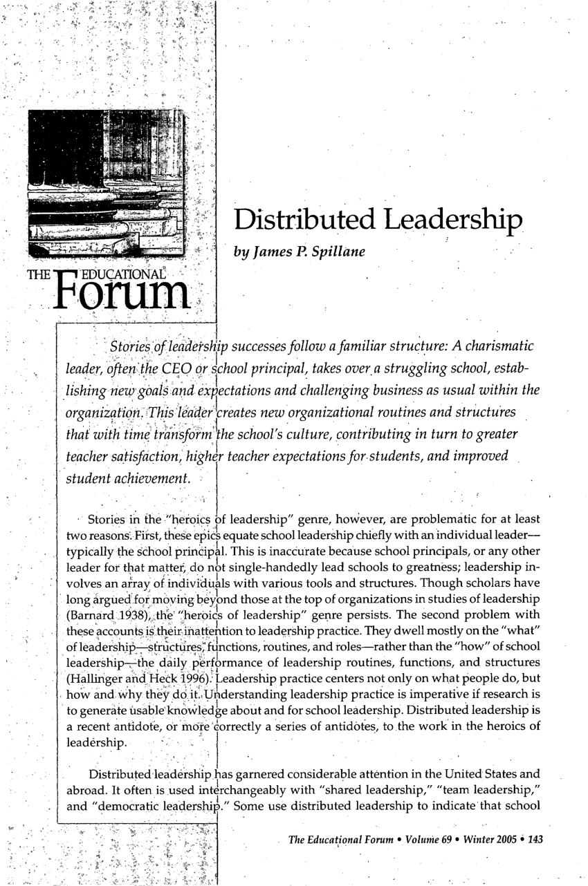 PDF) Distributed Leadership
