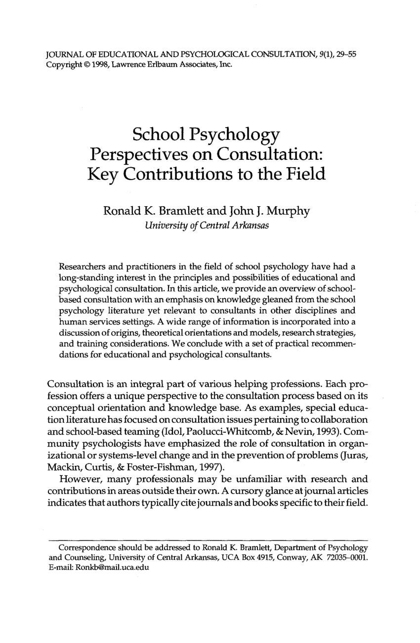 research paper on school psychologist