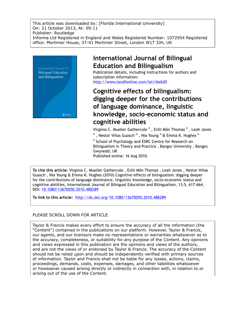 research paper on bilingualism
