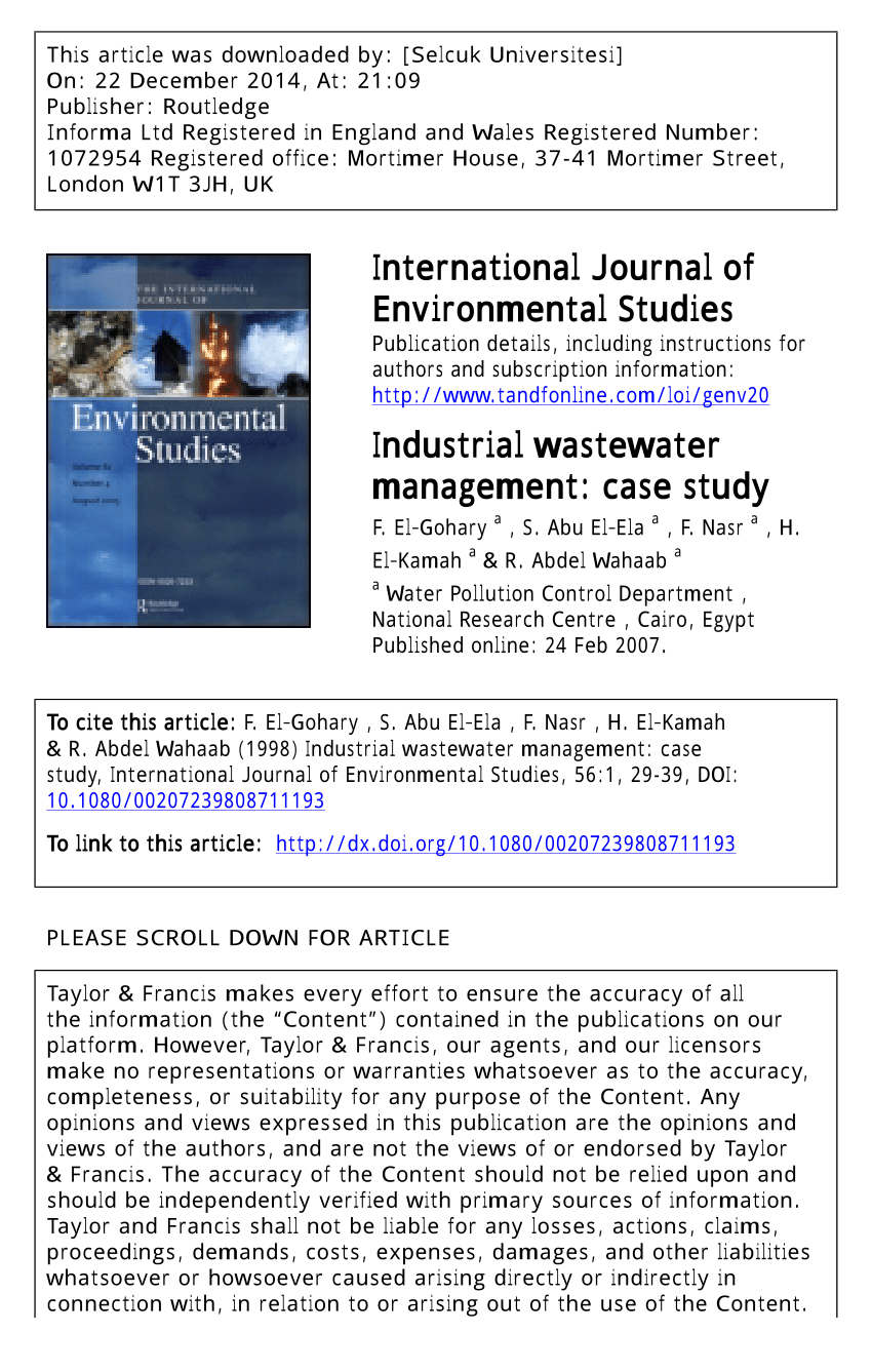 wastewater management case study