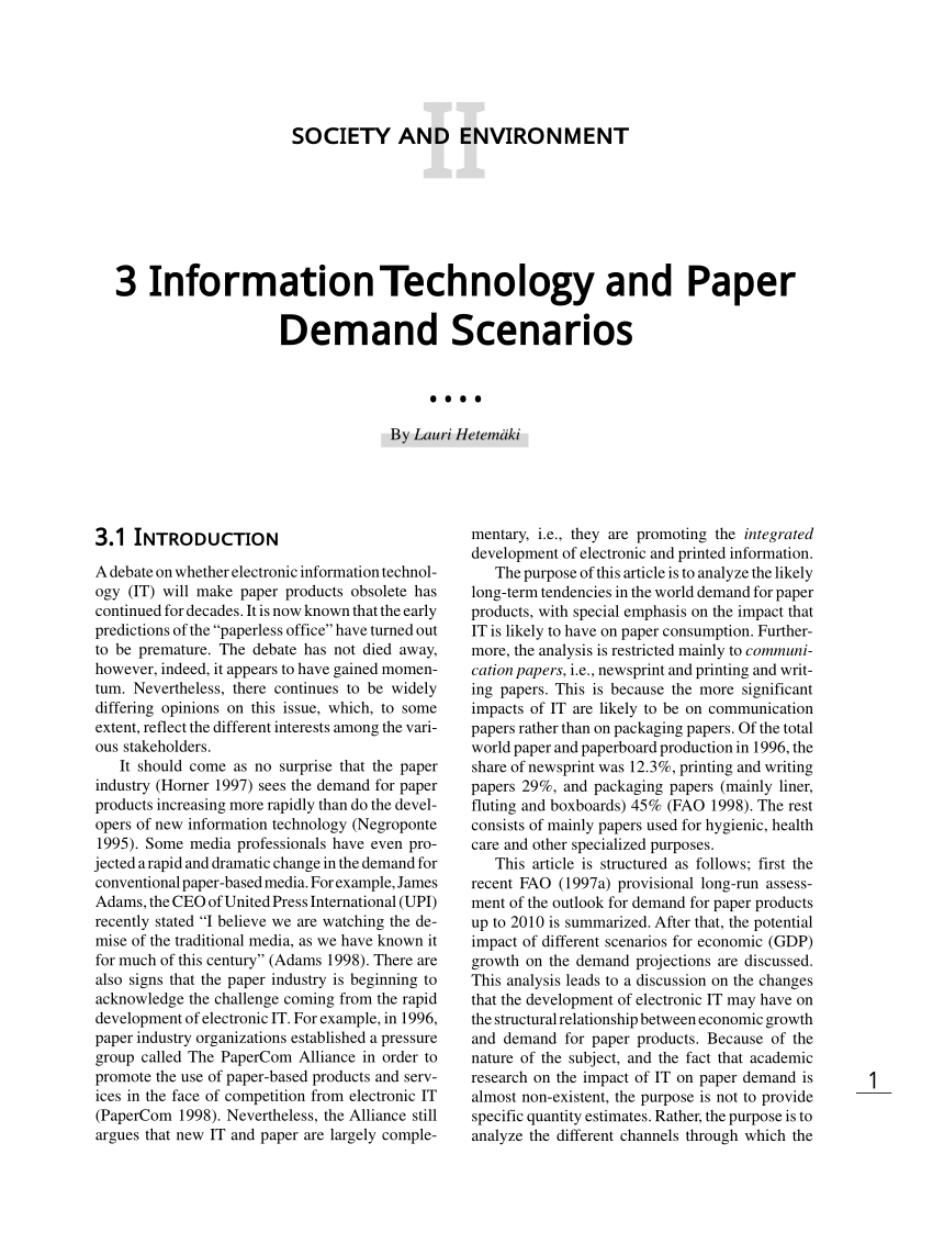 research paper on demand and supply