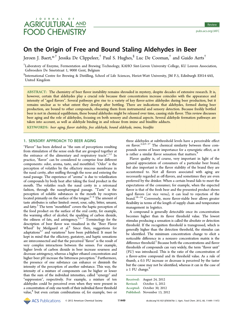 On the Origin of Free and Bound Staling Aldehydes in Beer