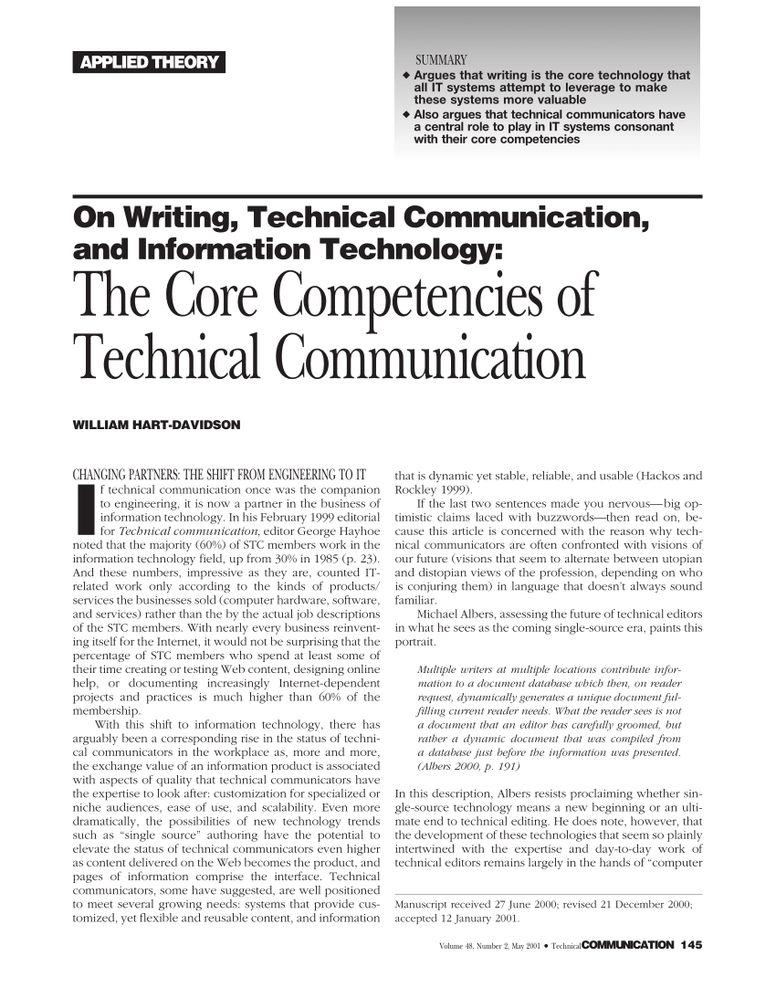 essay on technical communication skills