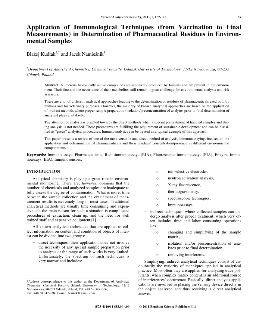 immunological techniques research paper