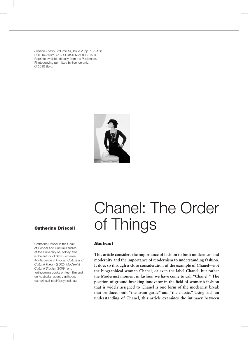 PDF) Chanel: The Order of Things