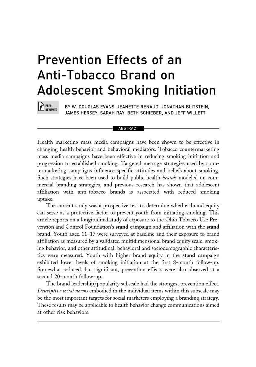 tobacco brand case study pdf