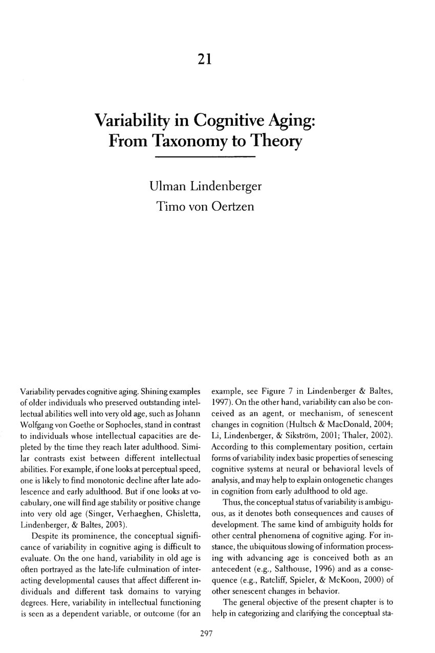 cognitive variability pathological aging