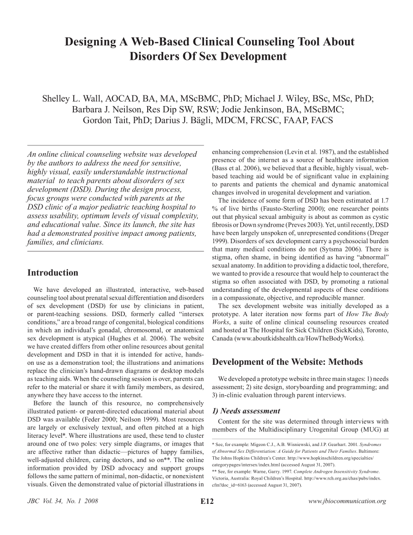 Pdf Designing A Web Based Clinical Counseling Tool About Disorders Of Sex Development 8635