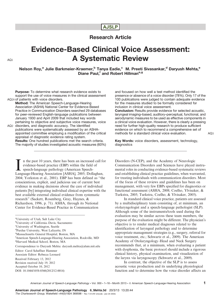 voice therapy clinical case studies