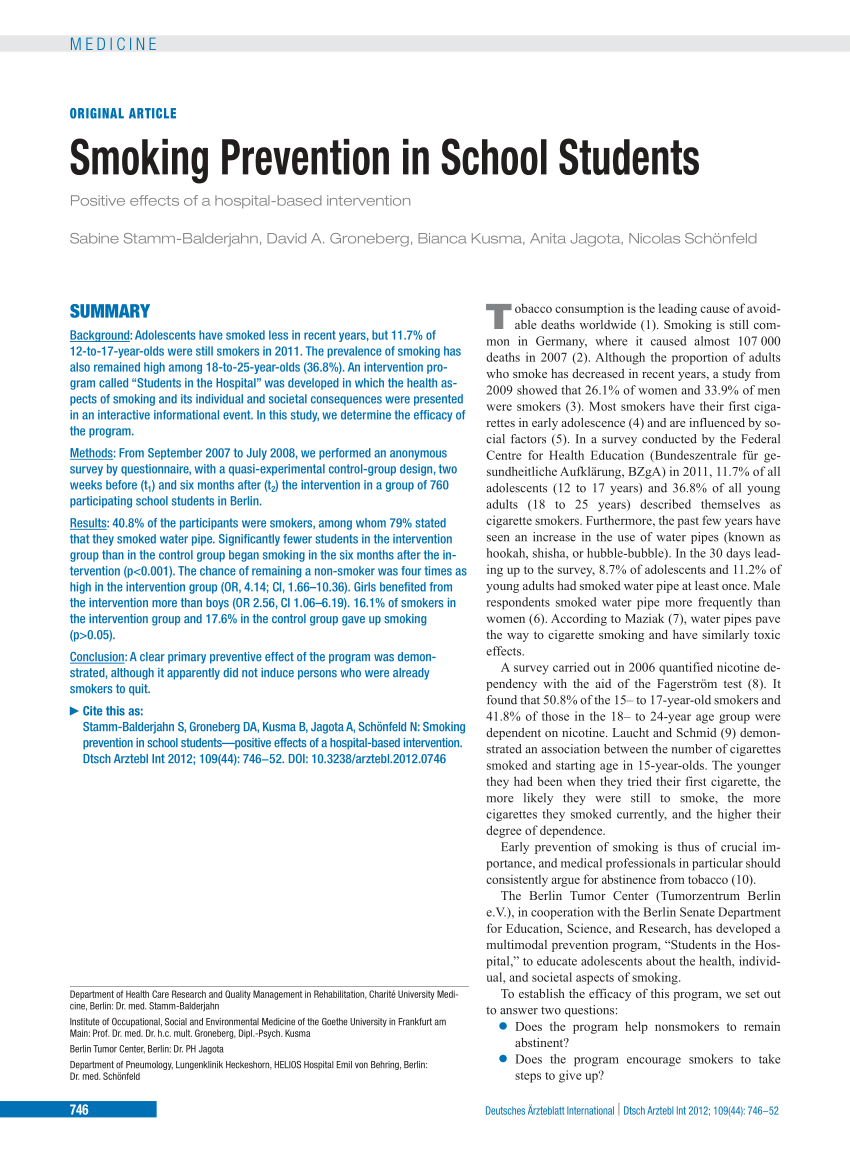 smoking research studies pdf