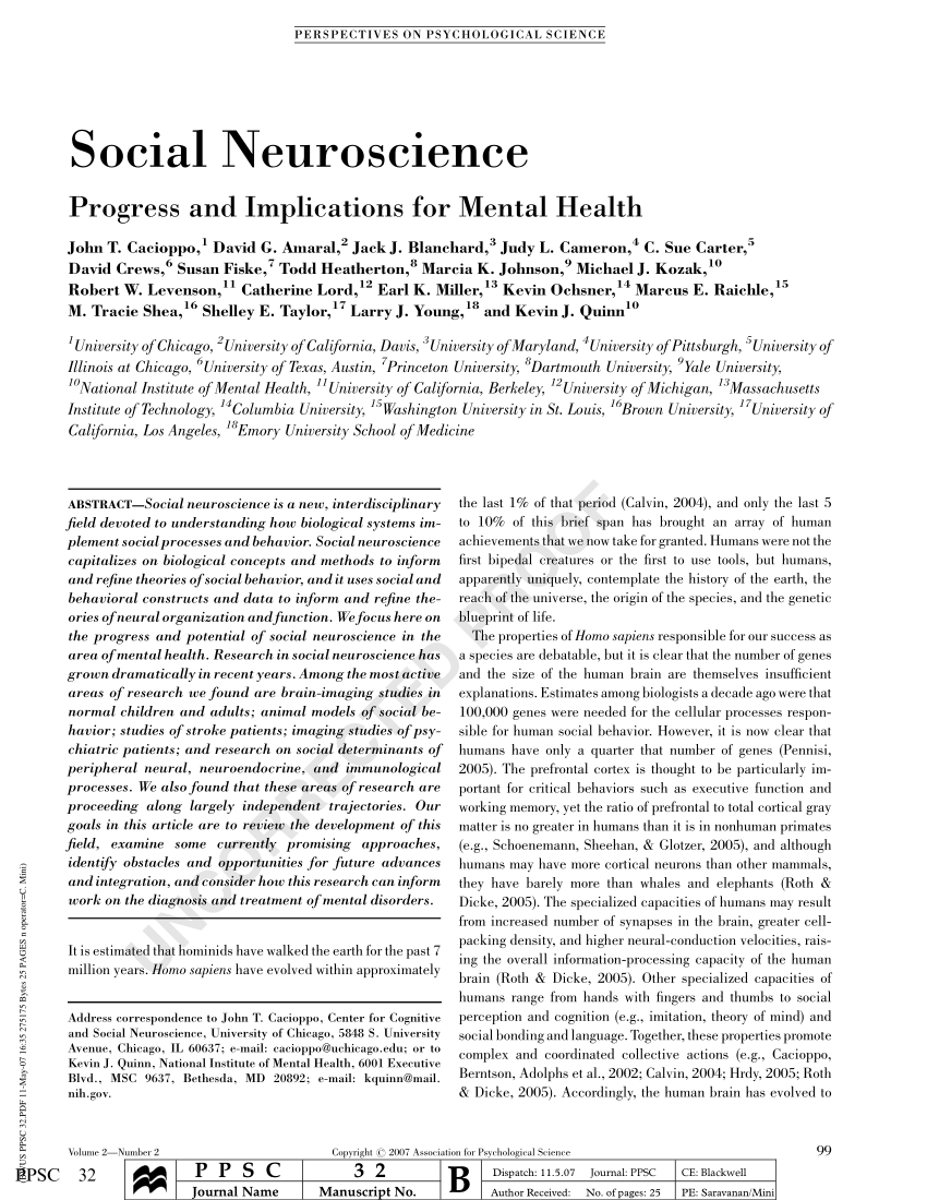 recent research papers on neuroscience