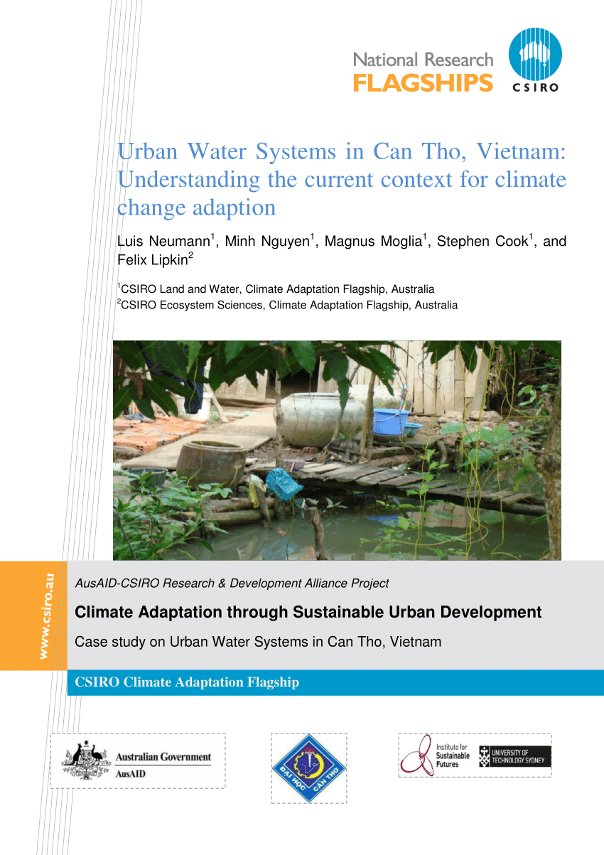 Pdf Urban Water Systems In Can Tho Vietnam Understanding The Current Context For Climate Change Adaption Climate Adaptation Through Sustainable Urban Development