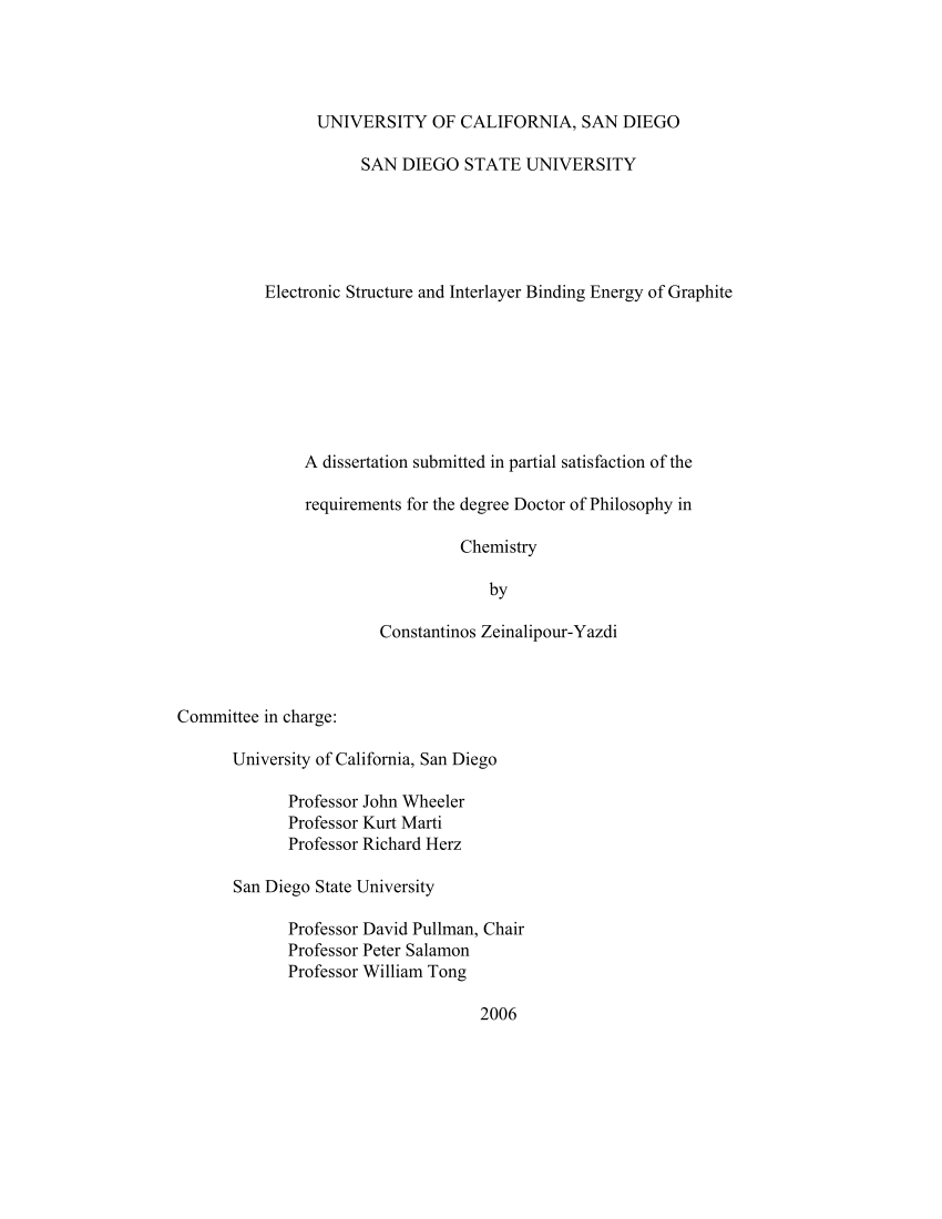 PDF) Electronic structure and interlayer binding energy of graphite