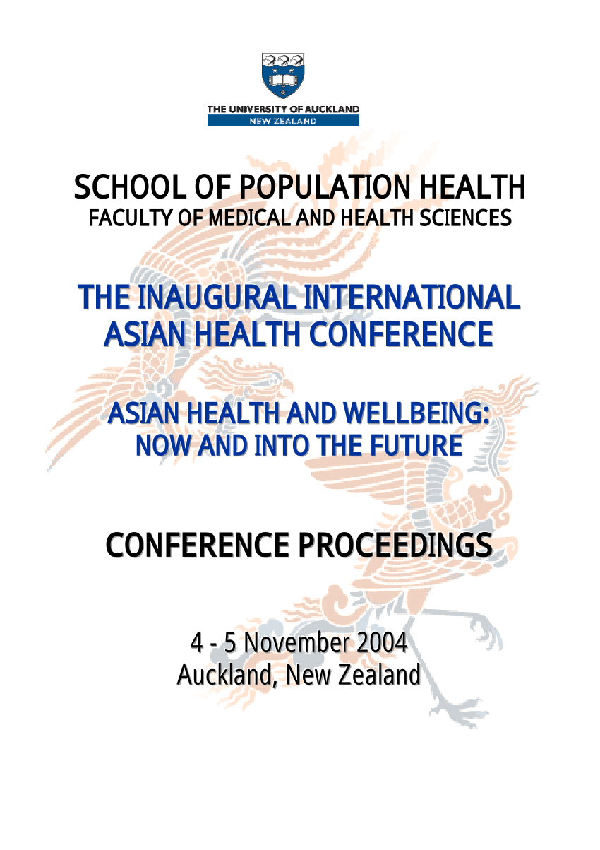 PDF) Asian Health and Wellbeing, Now and into the Future
