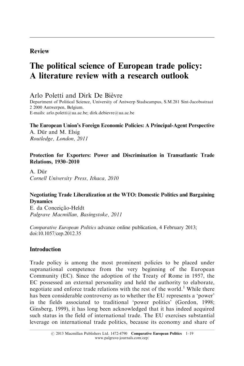 literature review political science