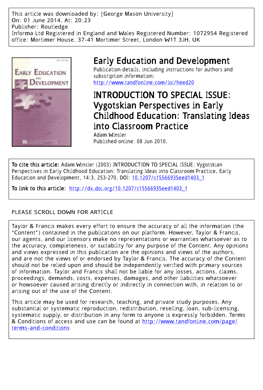 research paper early childhood education
