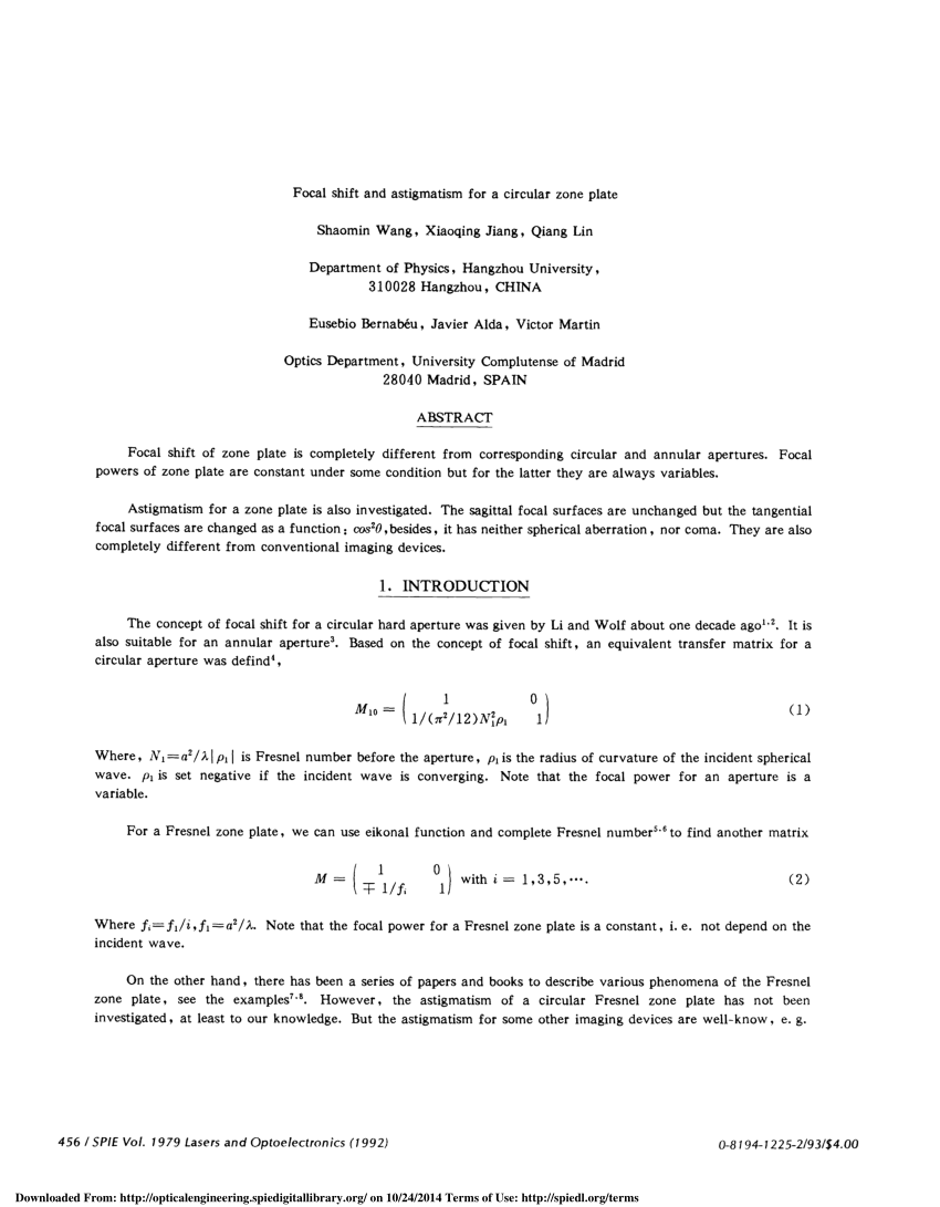 pdf-focal-shift-and-astigmatism-for-a-circular-zone-plate