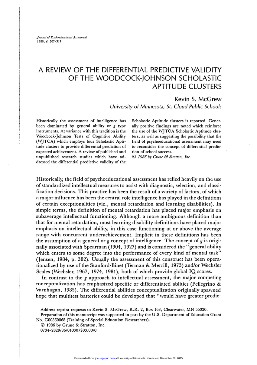 pdf-a-review-of-the-differential-predictive-validity-of-the-woodcock-johnson-scholastic