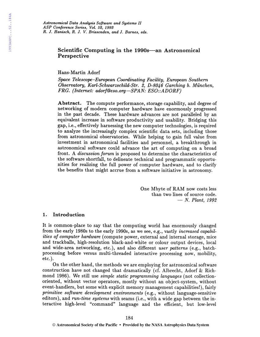 pdf-scientific-computing-in-the-1990s-an-astronomical-perspective