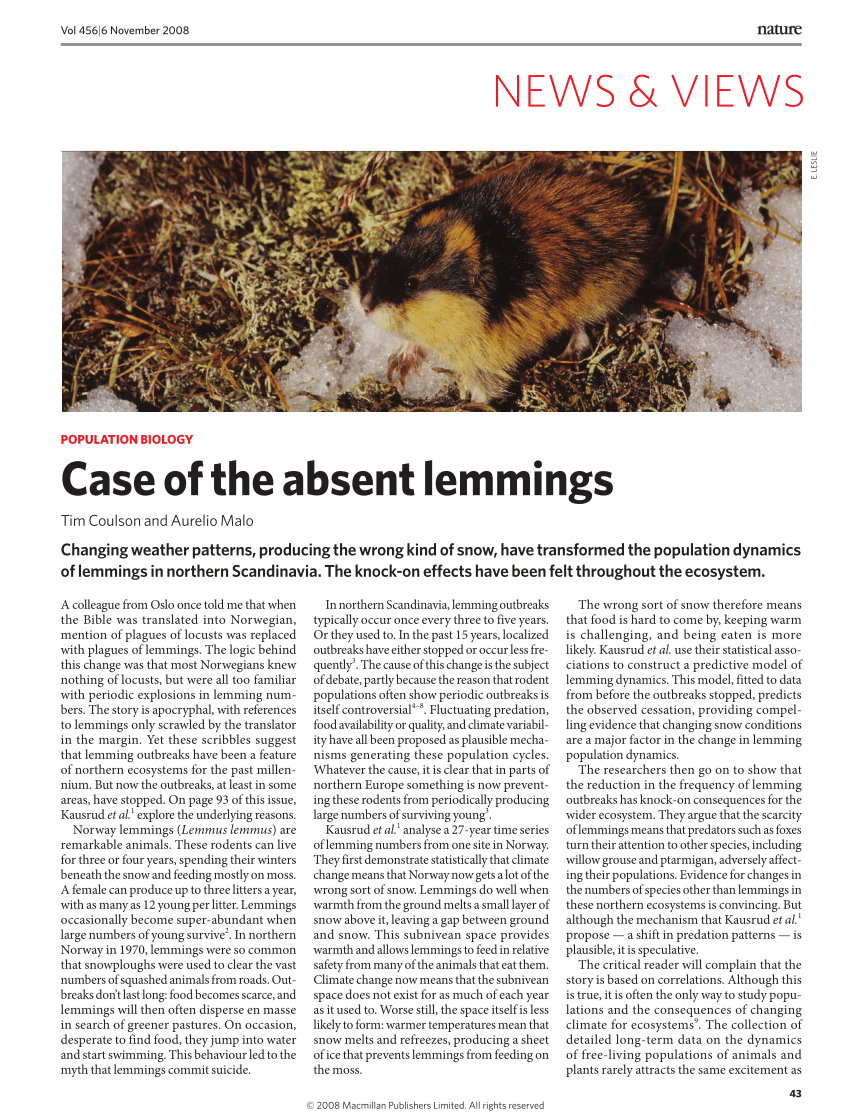Plagues of lemmings driven by winter breeding
