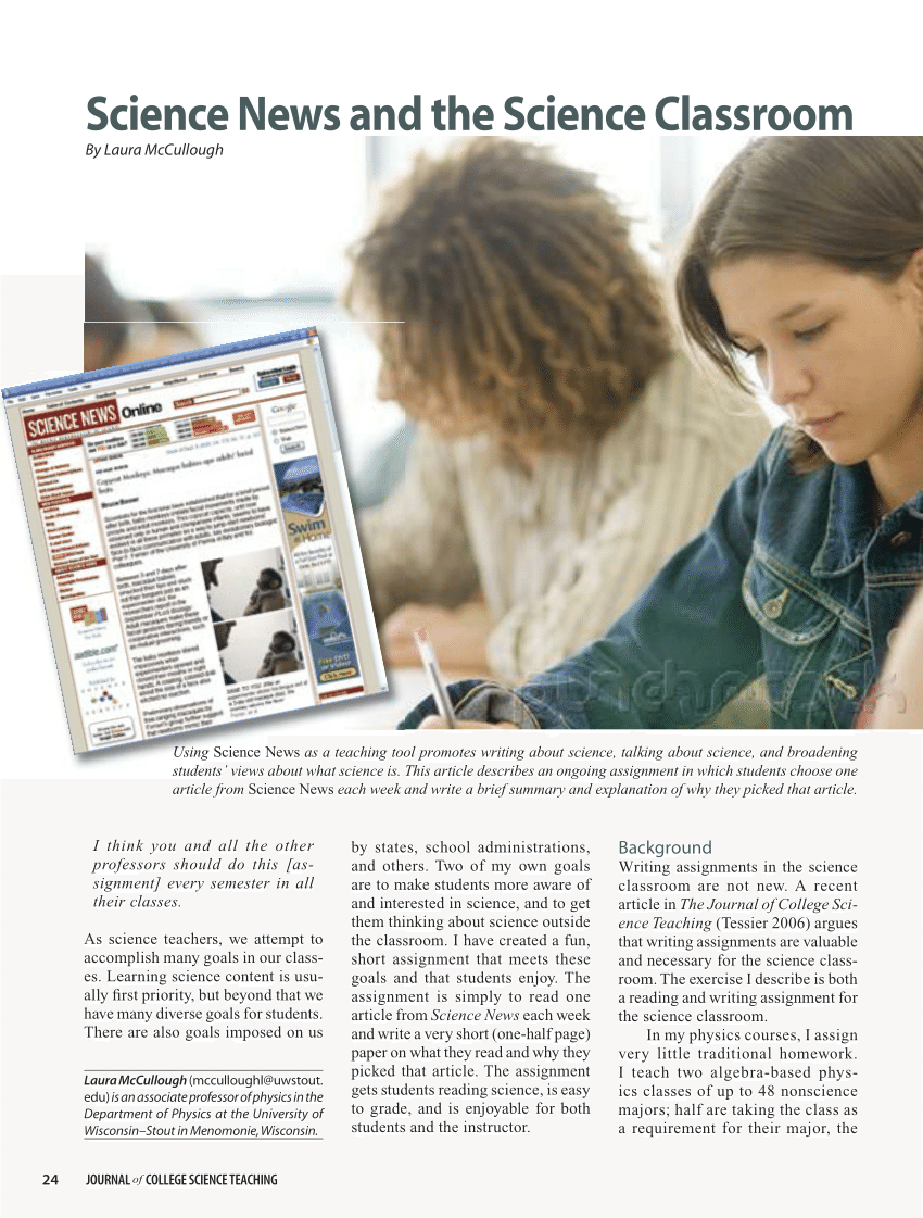 (PDF) Science News and the Science Classroom