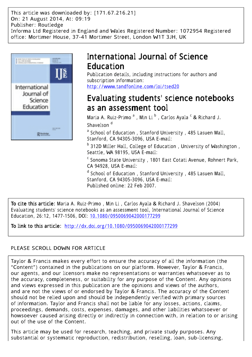 case studies science education journal