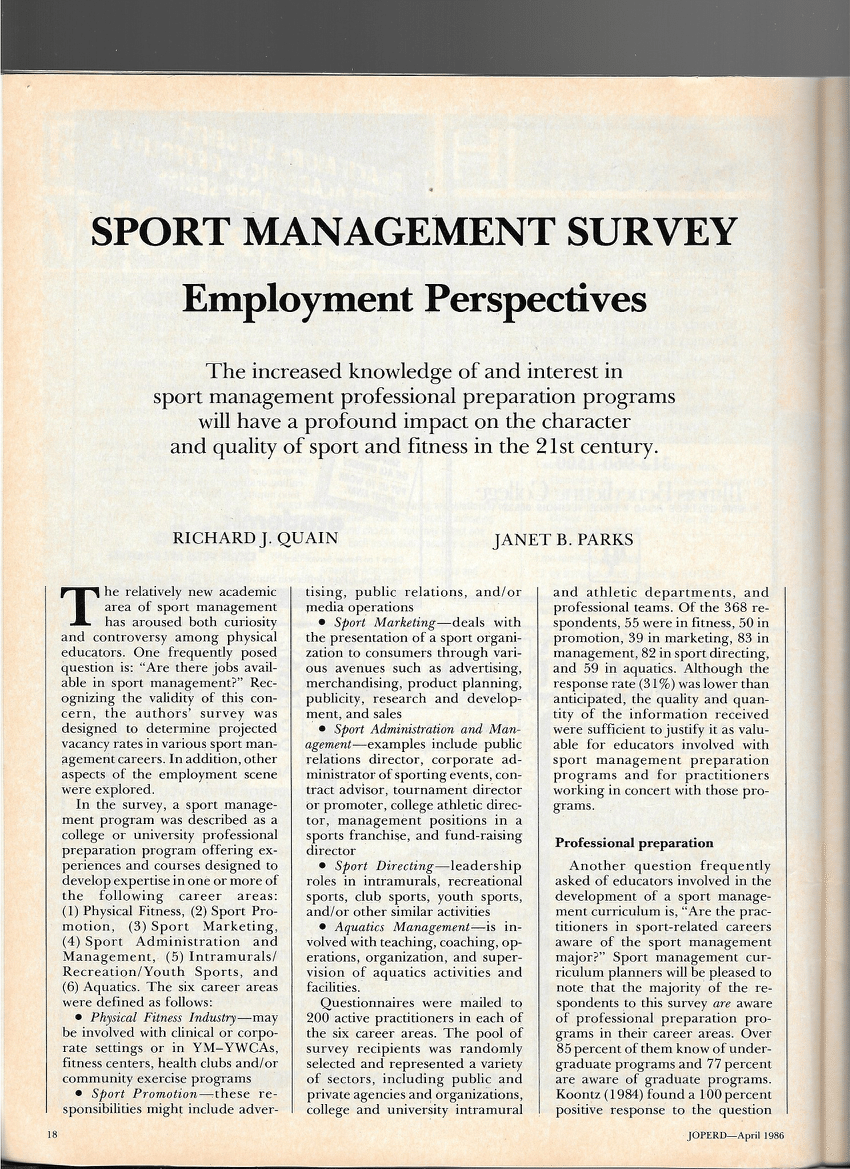 research questions for sport management