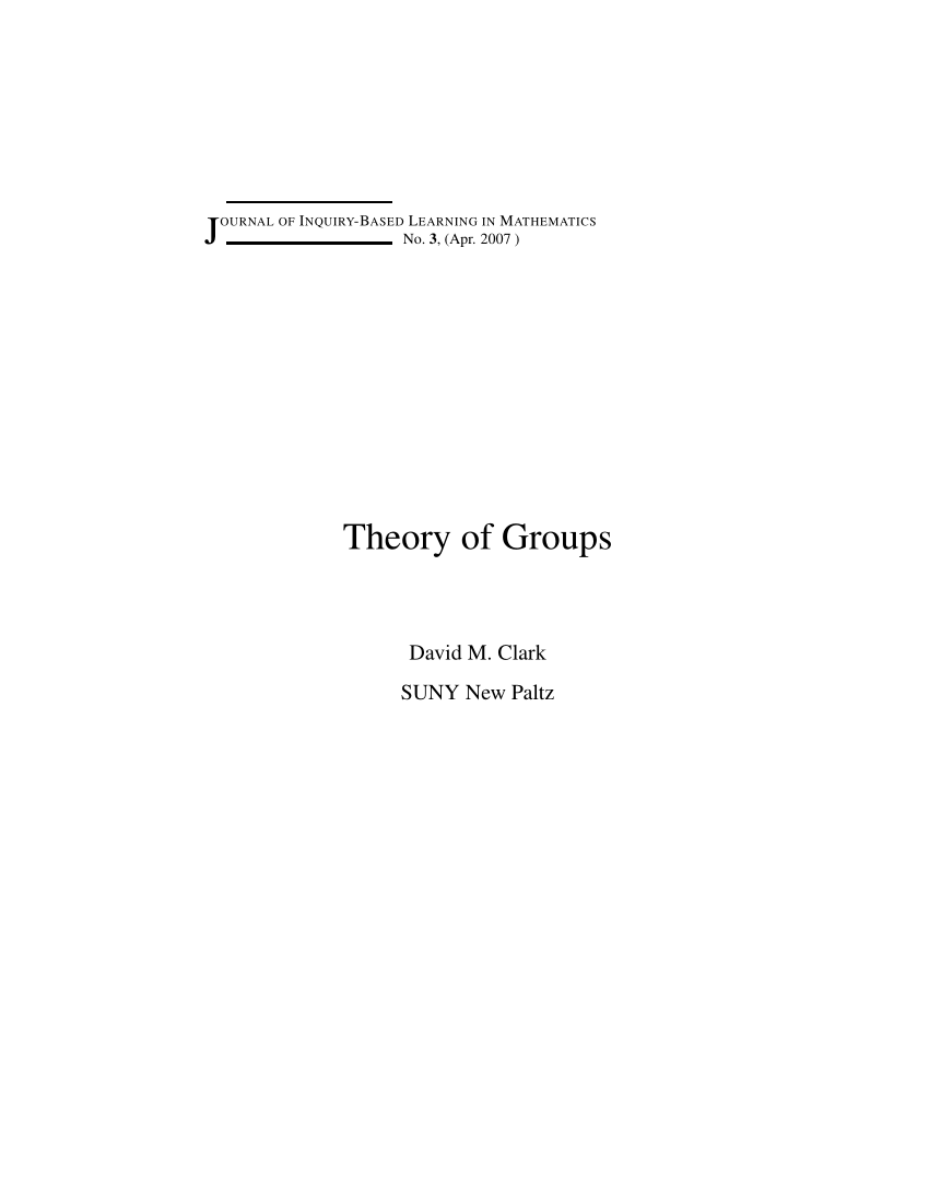 group theory research paper
