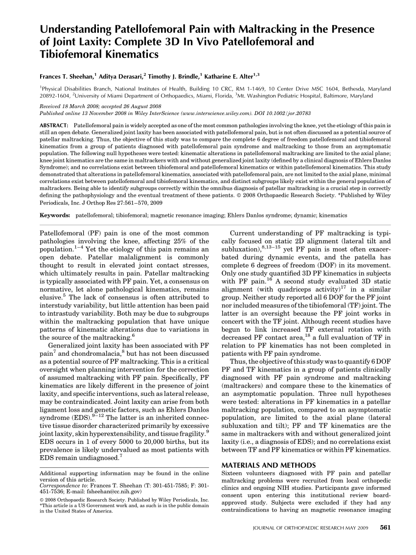 In vivo noninvasive evaluation of abnormal patellar tracking