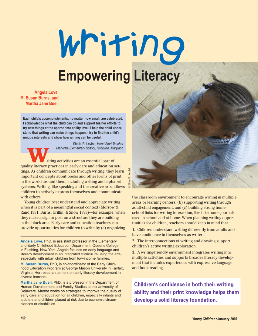 Children writing help