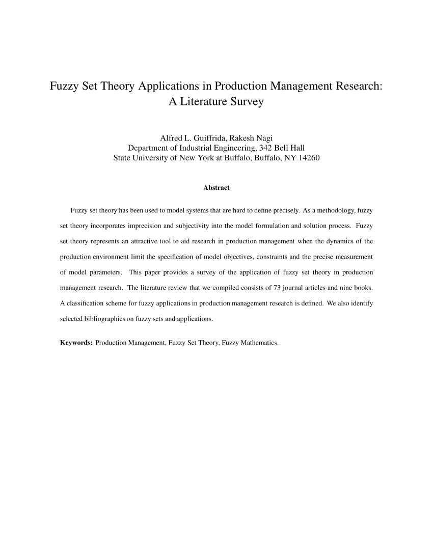 fuzzy set theory research paper