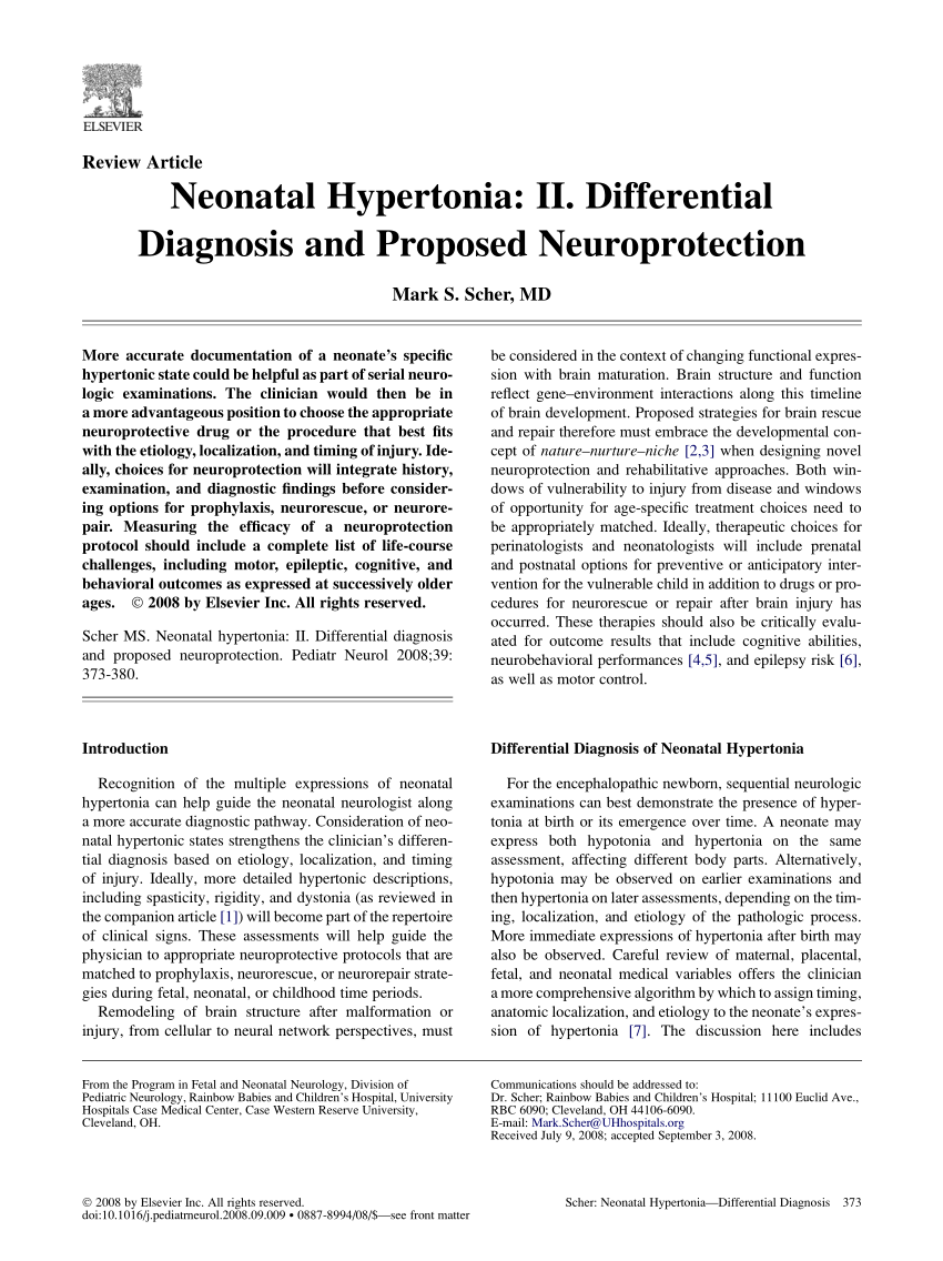 neonatal hypertonia