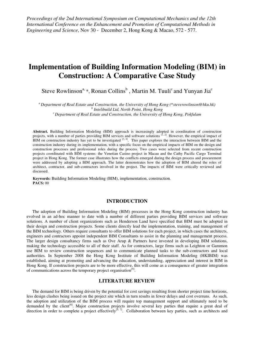 bim implementation case study
