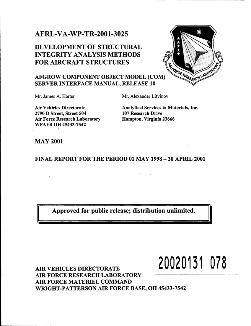 Pdf Development Of Structural Integrity Analysis Methods