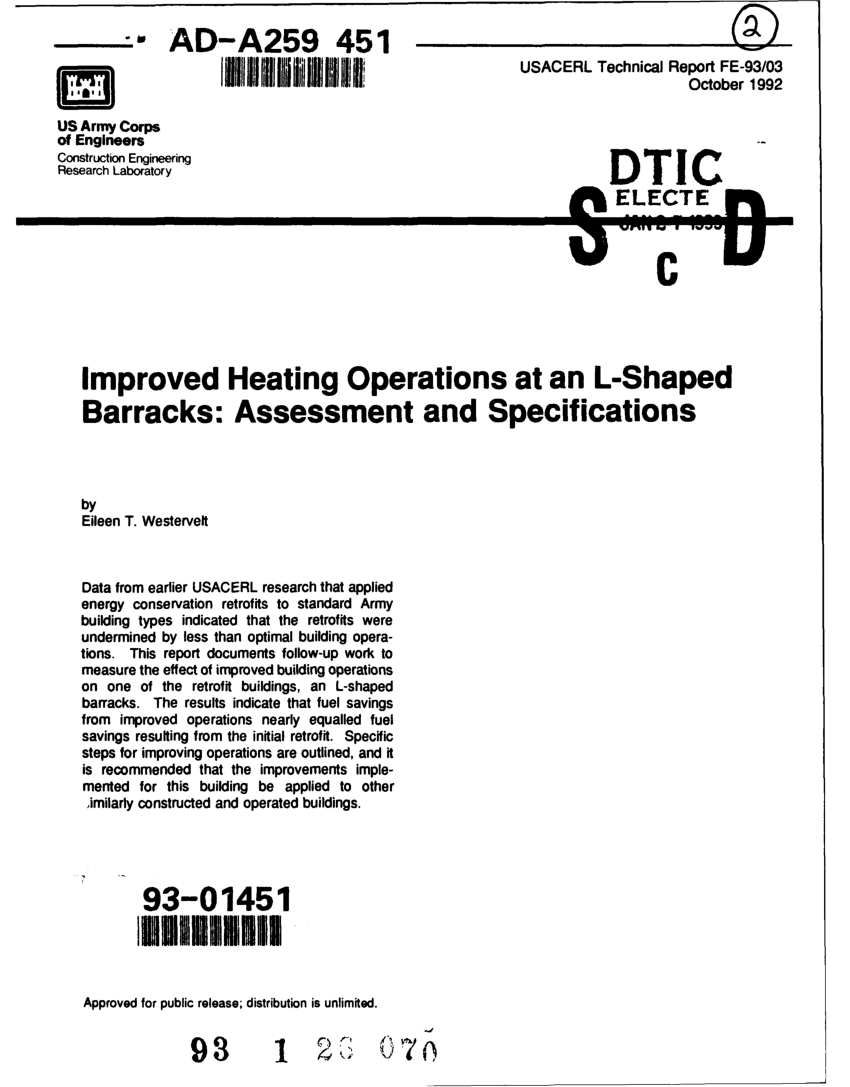 PDF) Improved Heating Operations at an L-Shaped Barracks ...