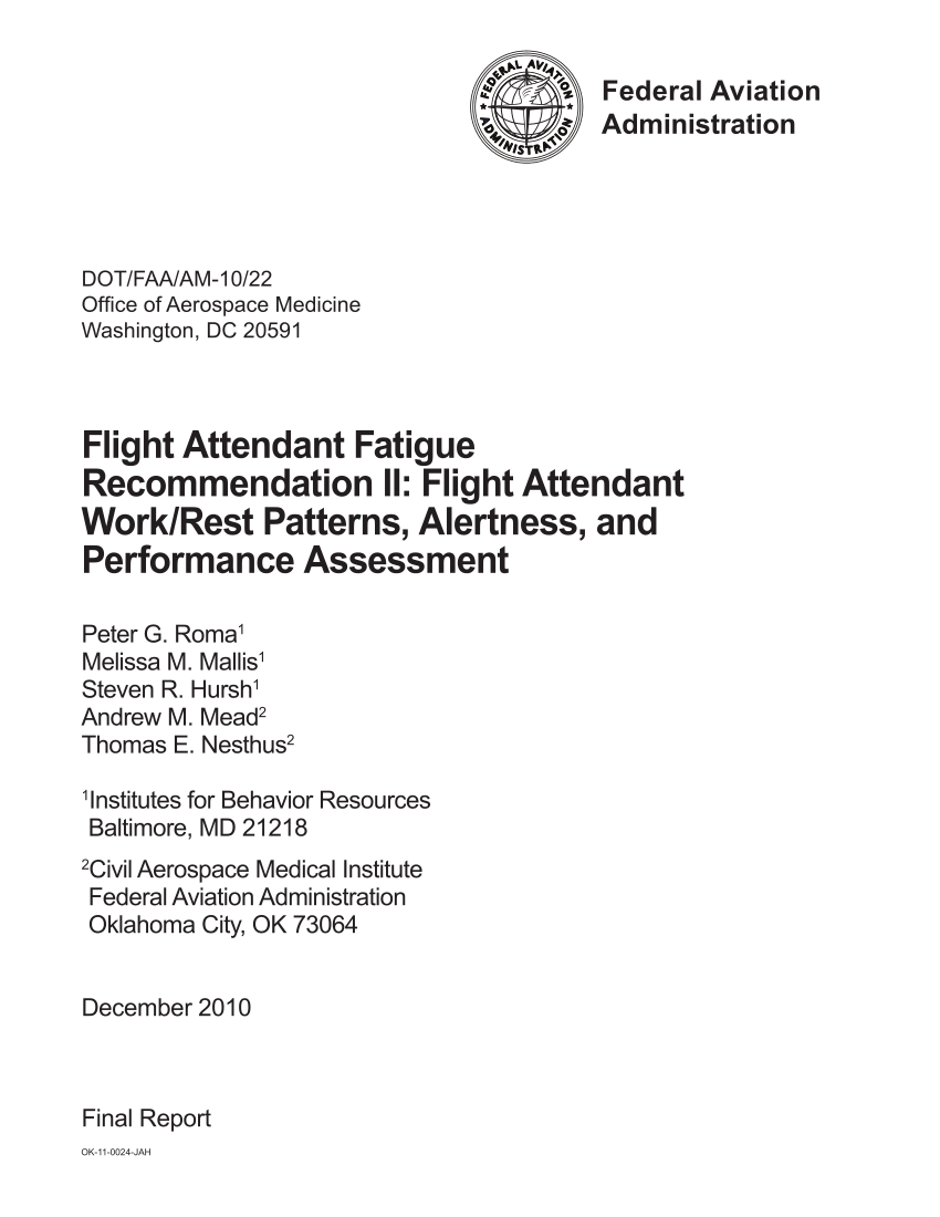 research paper about flight attendant