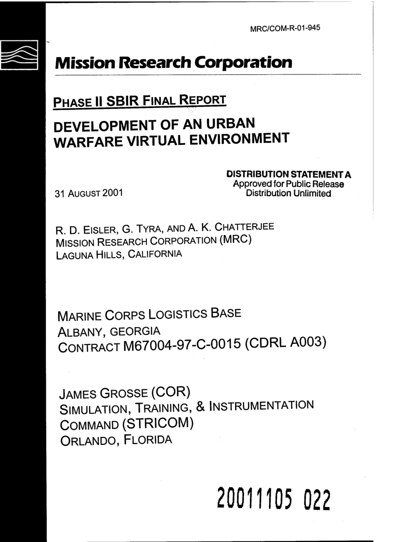 pdf-development-of-an-urban-warfare-virtual-environment