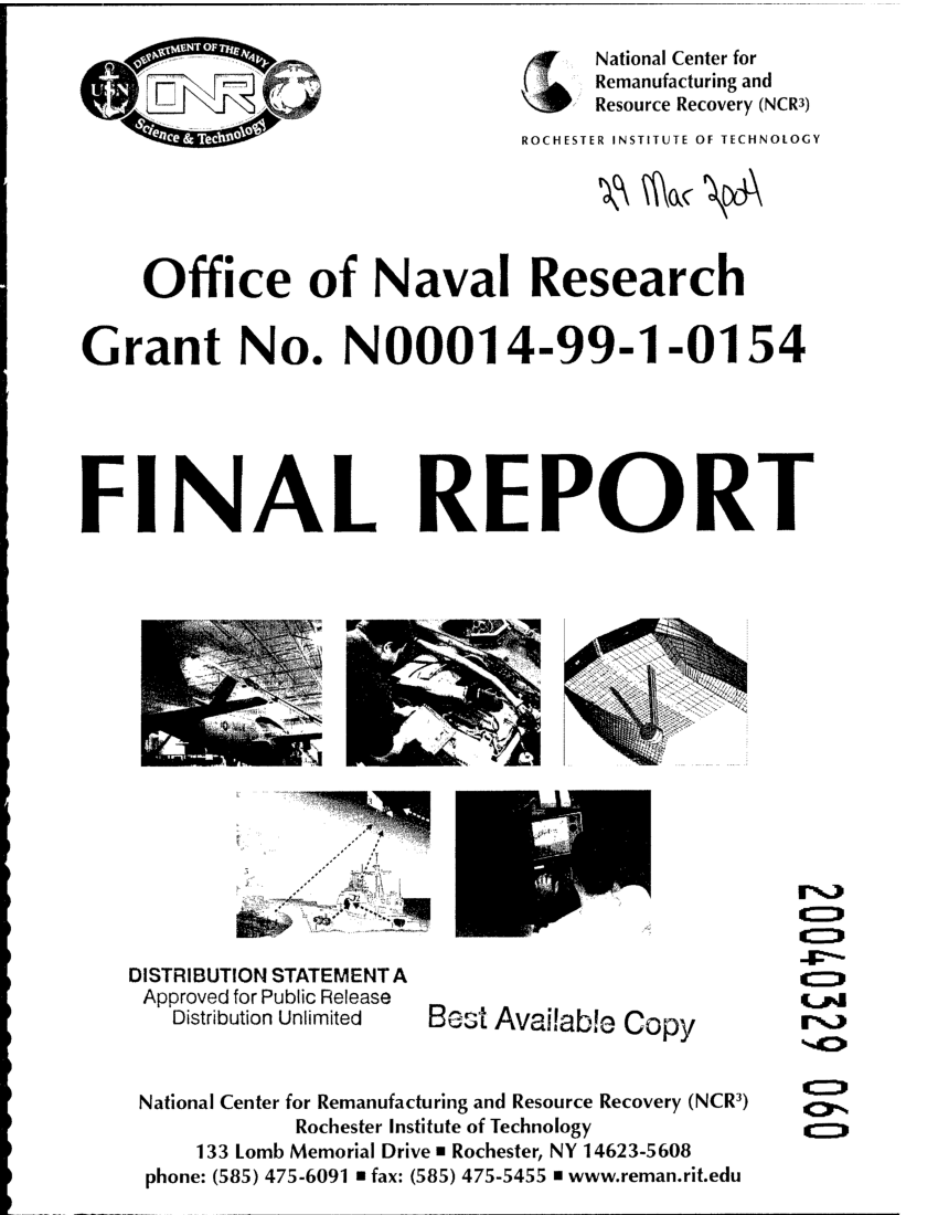 office of naval research reports
