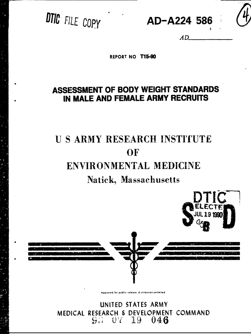 Army Body Fat Retention Standards Download Table