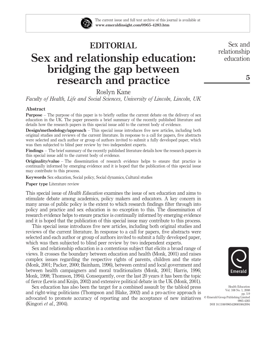 Sex Education Research Paper Pdf 4939